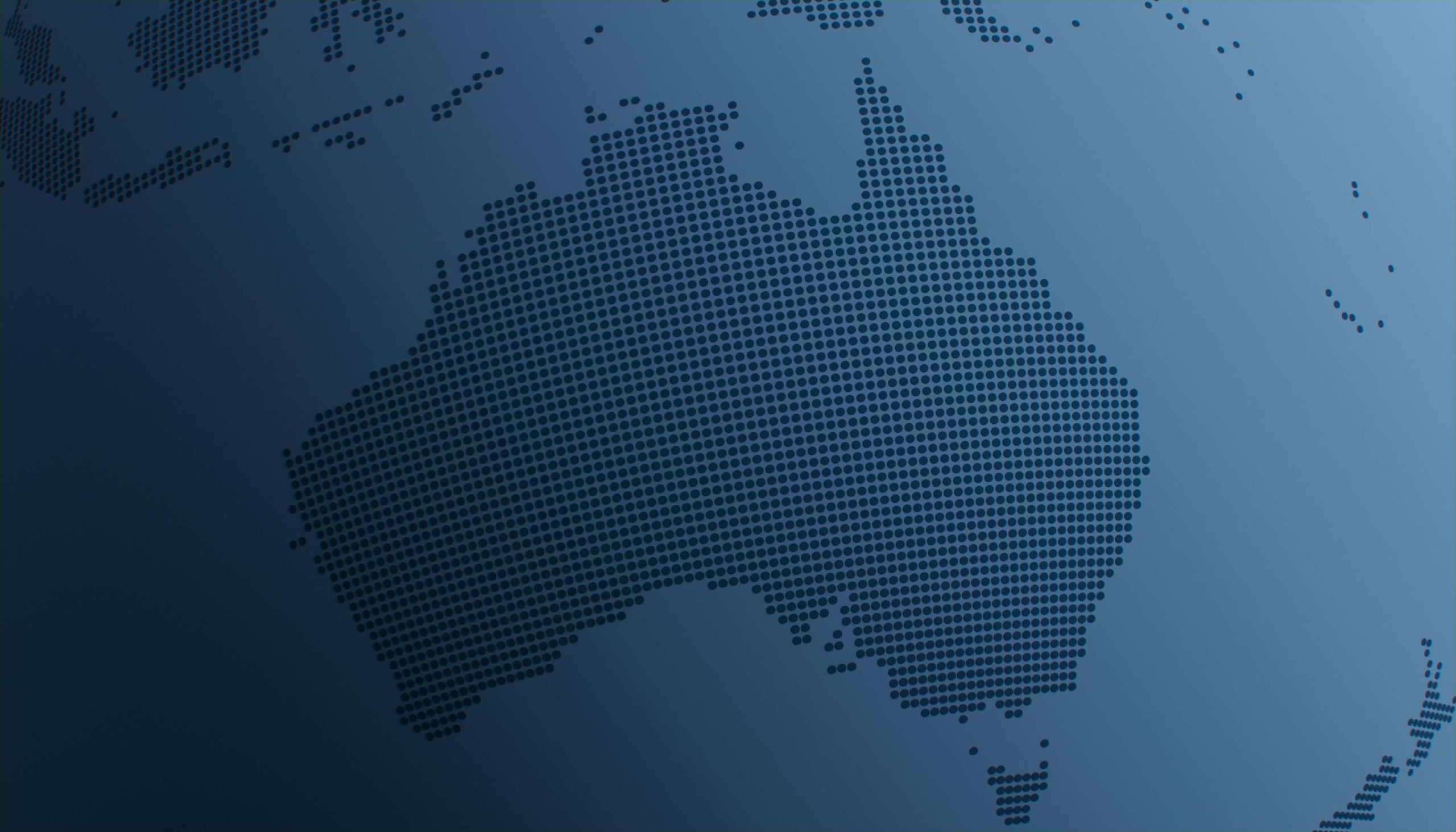 A dotted digital map of Australia in dark blue on a lighter blue background, reminiscent of navigating business landscapes with an ABN.